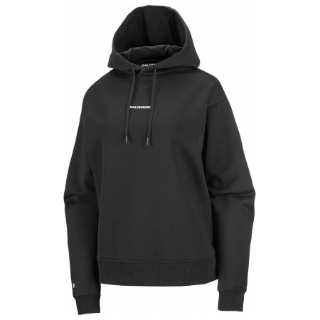 Жіноча толстовка Salomon Logo Hoodie W чорний DEEP BLACK