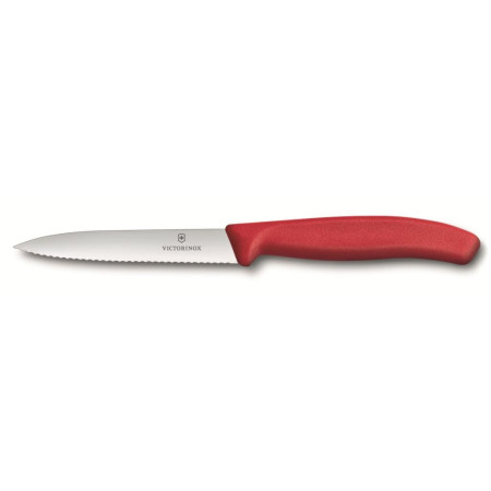 Ніж для овочів Victorinox Ніж для овочів гофрований 10 см червоний red