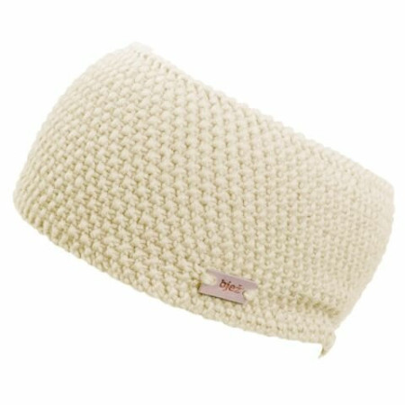 Пов'язка Bjež pletená merino čelenka білий