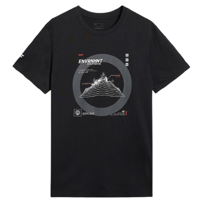 Чоловіча футболка 4F Tshirt M3120 чорний DEEP BLACK