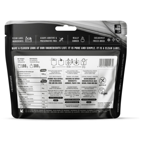 Дегідрована їжа Lyo food Кокосова каша з чорницею