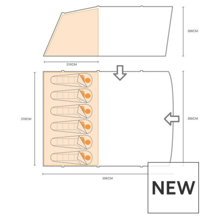 Надувний намет Regatta Kolima V3 6