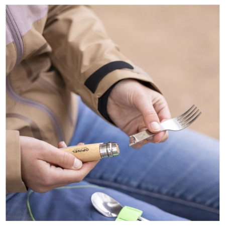 Столовий прибор Opinel Picnic Plus з виделкою/ложкою/серветкою
