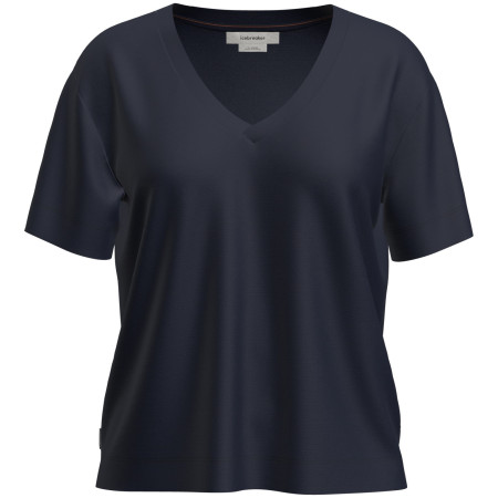 Жіноча функціональна футболка Icebreaker W Mer 150 Tech Lite SS Relax V Neck Tee темно-синій Midnight Navy