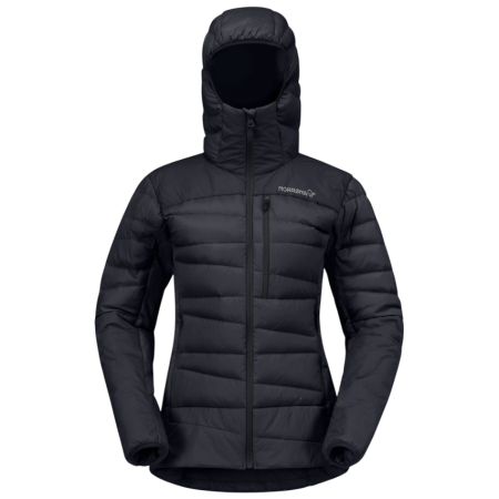 Жіноча пухова куртка Norrona falketind down750 Zip Hood чорний Caviar Black