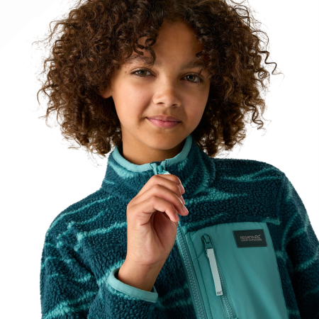 Дитяча функціональна толстовка Regatta Junior Frankie Warm Fleece Mediterranea Zebra