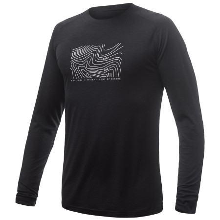 Чоловіча футболка Sensor Merino Air Pt Locate dl.rukáv чорний