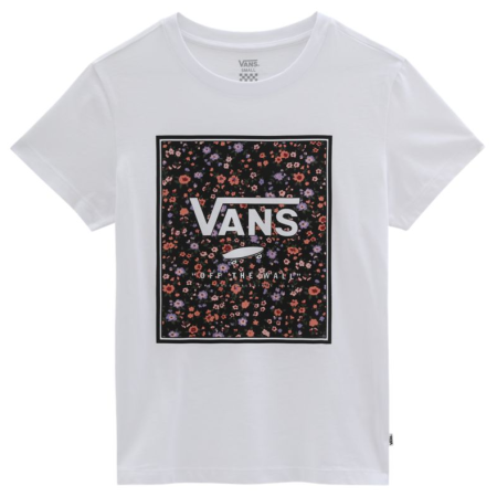 Жіноча футболка Vans Wm Boxed In Rose Crew білий White