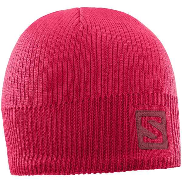 Шапка Salomon Logo Beanie рожевий Hibiscus