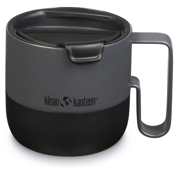 Термокружка Klean Kanteen Rise 14oz Mug (w/ Flip Lid) чорний/сірий Asphalt