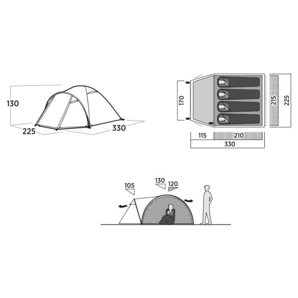 Туристичний намет Easy Camp Setesdal 4