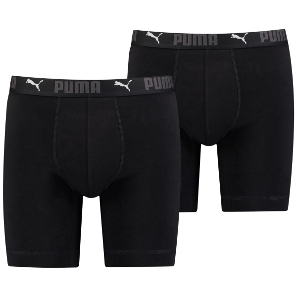 Чоловічі боксери Puma Sport Cotton Long Boxers 2P чорний Black