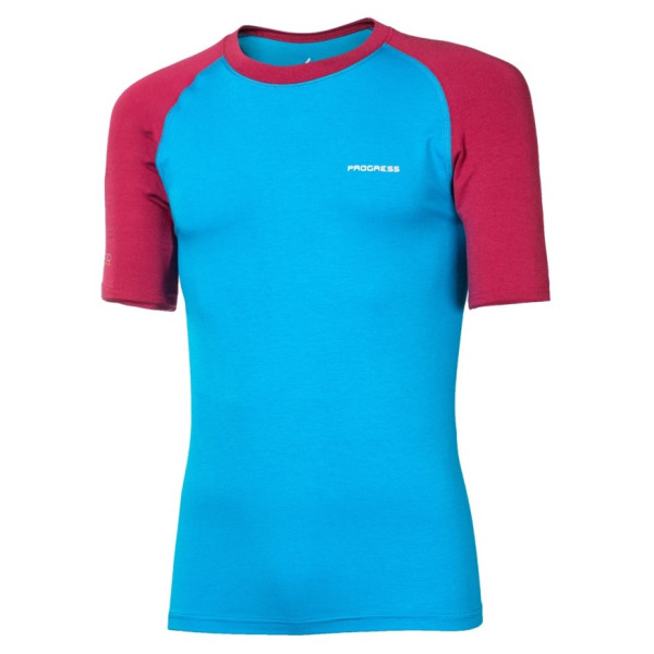Чоловіча функціональна футболка Progress E NKR 28CA червоний/синій wine red / blue