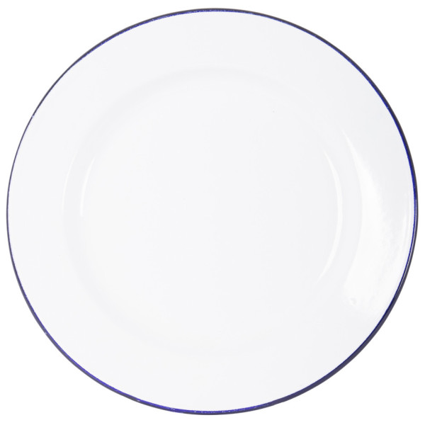 Тарілка Bo-Camp Dinner plate enamel білий/синій Blue