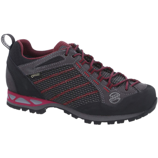 Dámské boty Hanwag Makra Low Lady GTX černá/červená Asphalt/Dark Garnet