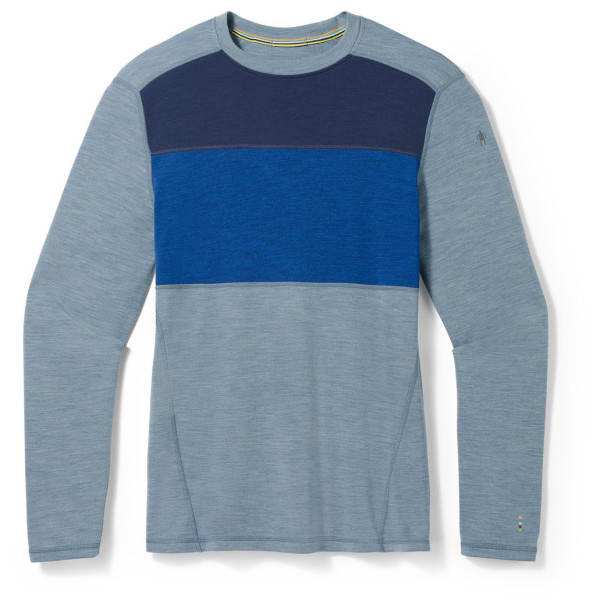 Чоловіча функціональна футболка Smartwool M Classic Thermal Mrn Bl Colorbl Crew B синій Pewter Blue Heather