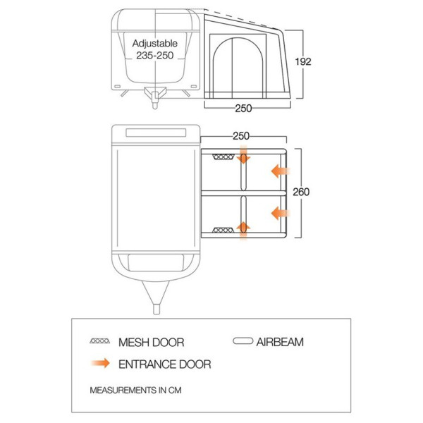 Приставний намет Vango Balletto Air 260 Elements ProShield