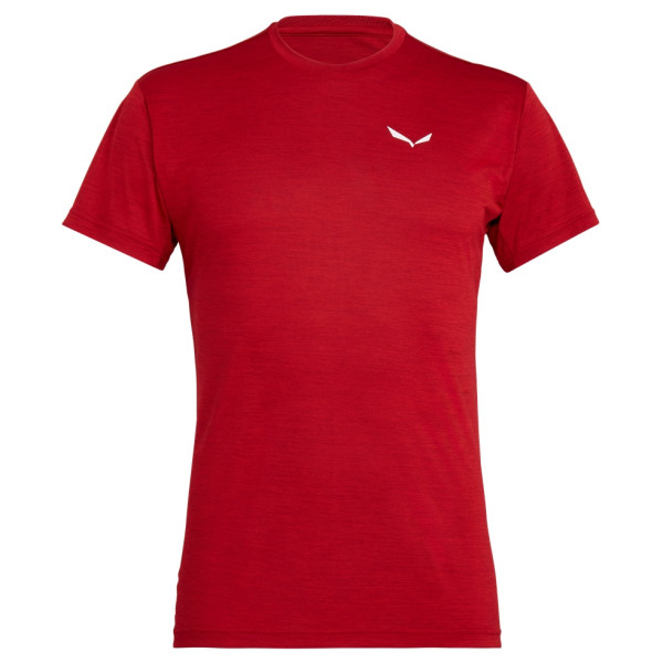 Pánské triko Salewa Puez Melange Dry M S/S Tee červená 1806 tango red melange