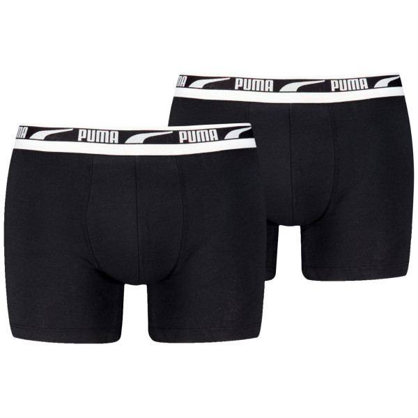 Чоловічі боксери Puma Everyday Multi Logo Boxers 2P чорний Black