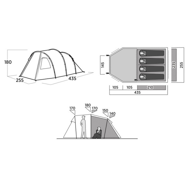 Туристичний намет Easy Camp Hidra 4