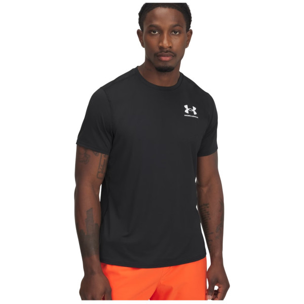 Чоловіча футболка Under Armour Heatgear Fitted SS чорний Black / / White