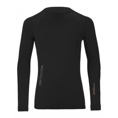 Чоловіча футболка Ortovox Merino Competition LS M чорний BlackRaven