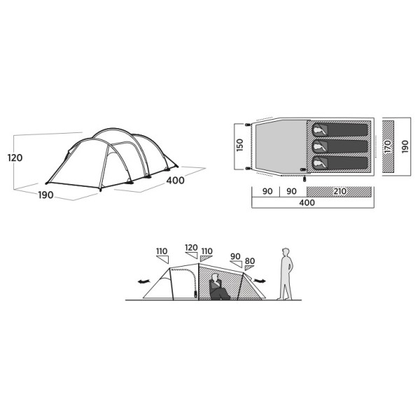 Туристичний намет Easy Camp Hemsedal 3