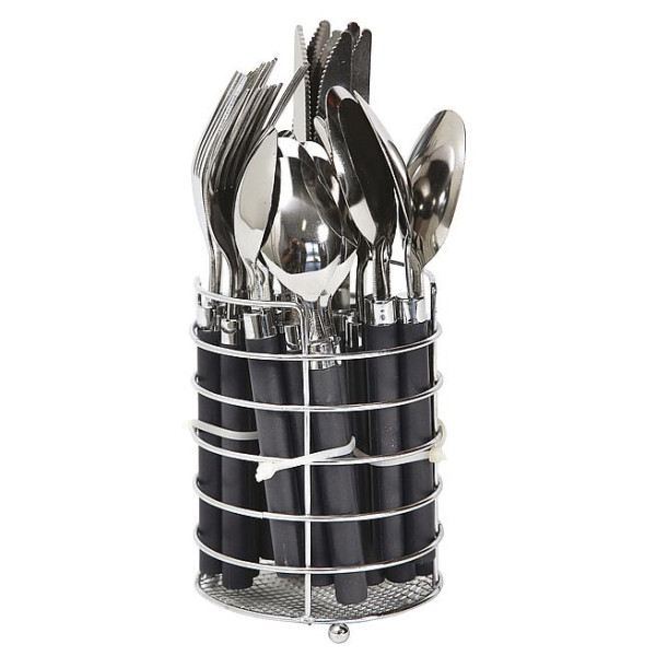 Sada příborů Bo-Camp Cutlery Basket 6 Persons šedá grey