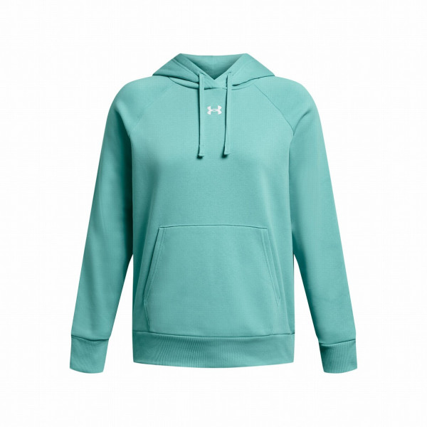 Жіноча толстовка Under Armour Rival Fleece Hoodie блакитний RadialTurquoise/White