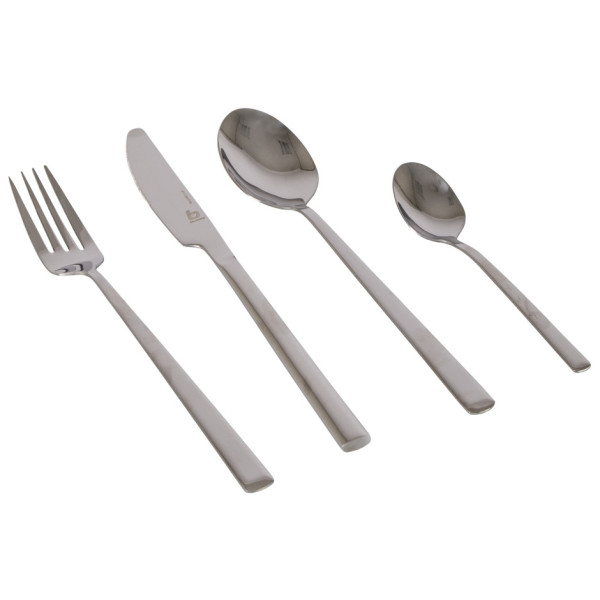 Набір столових приборів Bo-Camp Cutlery set 4 pcs срібний Silver