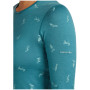 Жіноча функціональна футболка Icebreaker Women Merino 200 Oasis LS Crewe Snow Day