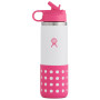 Дитяча пляшечка Hydro Flask Kids Wide Mouth 20 oz Straw Lid/Boot рожевий