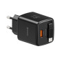 Адаптер Swissten SlideCharge Gan 45W, 1X USB-A 18W + kabel USB-C 0,75 m