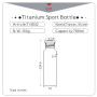 Láhev Keith Titanium Sport Bottle 700 ml