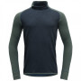 Чоловіча функціональна футболка Devold Kvitegga Merino 230 H. Neck синій/зелений