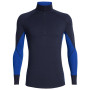 Pánské triko Icebreaker Mens 260 Zone LS Half Zip tmavě modrá Midnight Navy/SURF