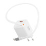 Адаптер Swissten SlideCharge Gan 30W, 1X USB-A 18W