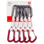 Набір відтяжок Ocún Hawk Qd Combi Bio-Dyn-Ring 15 Mm 10 Cm 5-Pack червоний/сірий