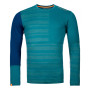 Чоловіча функціональна футболка Ortovox 185 Rock'N'Wool Long Sleeve зелений