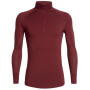 Pánské triko Icebreaker Mens 260 Zone LS Half Zip vínová Cabernet/CHILI RED