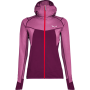 Dámská mikina Salewa Puez Hybrid PL W FZ fialová dark purple melange