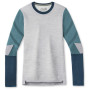 Жіноча функціональна футболка Smartwool W Intraknit Merino 200 Colorblock Crew сірий/зелений