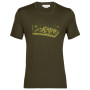 Чоловіча футболка Icebreaker Tech Lite II SS Tee Alps 3D зелений