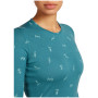 Жіноча функціональна футболка Icebreaker Women Merino 200 Oasis LS Crewe Snow Day