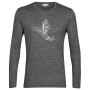 Чоловіча футболка Icebreaker Tech Lite II LS Tee Skiing Yeti сірий