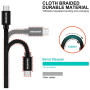Кабель для зарядки і передачі даних Swissten Textile USB / USB-C 2 m