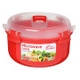 Миска з кришкою Sistema Round Microwave червоний