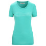 Жіноча футболка Icebreaker Tech Lite II SS Tee Ski Stripes світло-зелений