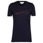 Жіноча футболка Icebreaker Tech Lite II SS Tee Ski Stripes темно-синій