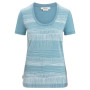 Жіноча функціональна футболка Icebreaker Tech Lite II SS Scoop Tee Reflection Lines блакитний